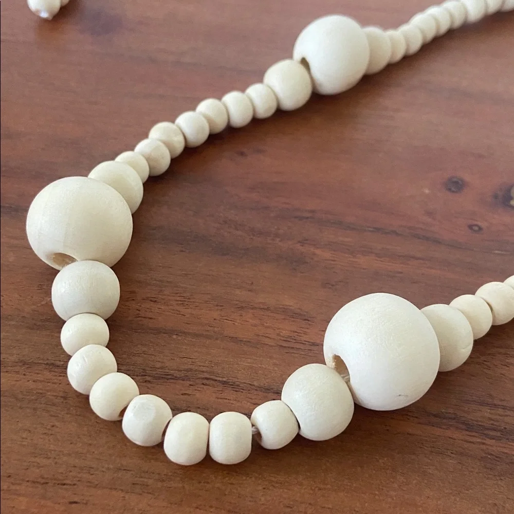 Hearth & Hand Magnolia 12’ wooden bead garland home decor holiday Christmas tree